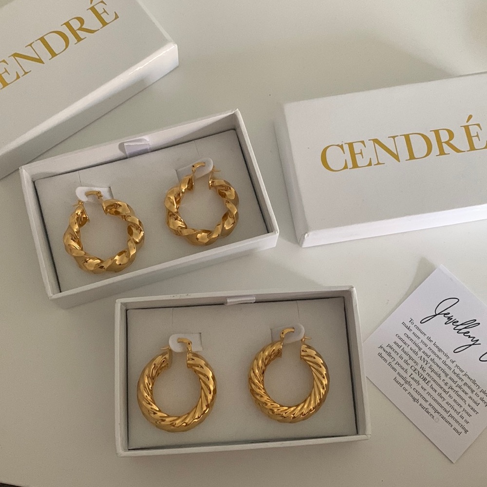 Cendré Chunky Earrings - Gold